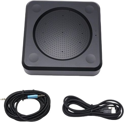 AMONIDA Conference USB Microphone, 360 10m Pickup & Noise Reduction, Computer Desktop Microphone for Online Meeting, Class in Kuwait