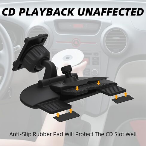 CD Slot Mount for Carplay Screen 17mm Ball for Garmin GPS/Phones in Saudi Arabia