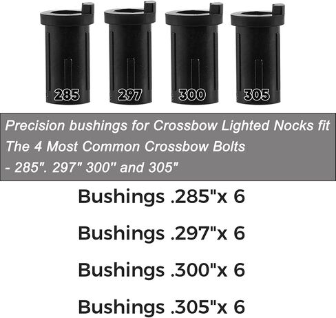 6 PCS Precision bushings for Crossbow Lighted Nocks fit The 4 Most Common Crossbow Bolts - 285". 297" 300'' and 305" ID in Saudi Arabia