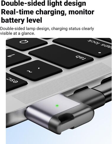 100W PD Quick Charge USB C to Magnetic Side Angle Connector, Compatible with MagSafe 3, for MacBook 2021-2025 M1/M2/M3/M4/M5 (Purple-Gray, 5 ft / 1.5m) in Saudi Arabia