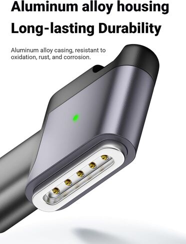 100W PD Quick Charge USB C to Magnetic Side Angle Connector, Compatible with MagSafe 3, for MacBook 2021-2025 M1/M2/M3/M4/M5 (Purple-Gray, 5 ft / 1.5m) in Saudi Arabia