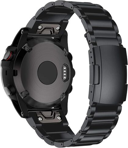 for Garmin Fenix 8 51mm/7X/6X/5X Plus Band, 26mm Titanium Metal Quick Release Easy Fit Watch Bands with Double Button Clasp for GarminEnduro 2 / Descent Mk2i / Tactix 7 Pro Smartwatch in Saudi Arabia