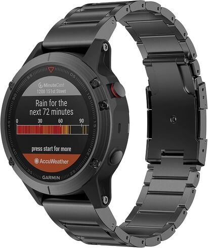 for Garmin Fenix 8 51mm/7X/6X/5X Plus Band, 26mm Titanium Metal Quick Release Easy Fit Watch Bands with Double Button Clasp for GarminEnduro 2 / Descent Mk2i / Tactix 7 Pro Smartwatch in Saudi Arabia