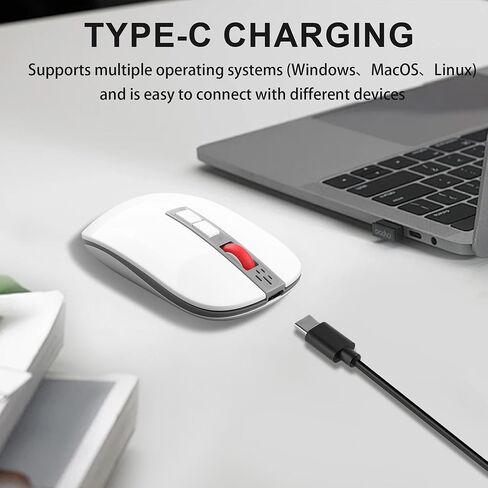 AI Smart Voice Mouse, 2-Mode Bluetooth and 2.4G Wireless with Real-Time Translation & Document to Excel Conversion, Ergonomic Office Mouse for Laptop PC Mac Business Professionals in Kuwait