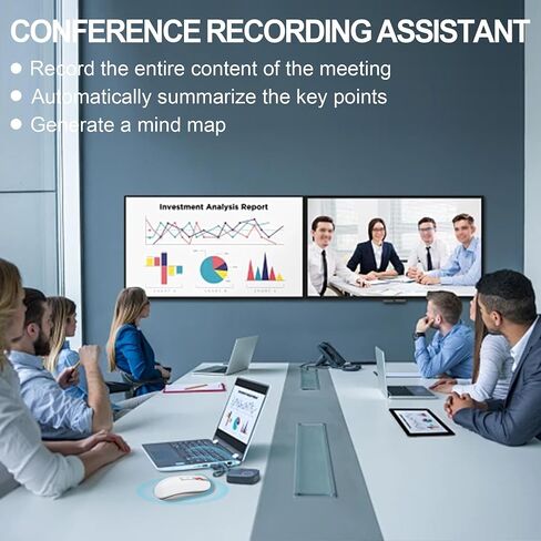 AI Smart Voice Mouse, 2-Mode Bluetooth and 2.4G Wireless with Real-Time Translation & Document to Excel Conversion, Ergonomic Office Mouse for Laptop PC Mac Business Professionals in Kuwait