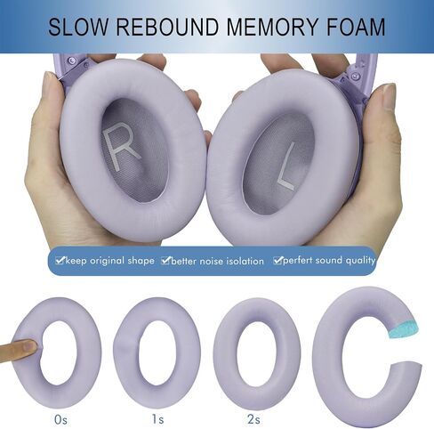 GEVO Ear Pads Replacement for Bose QC45 & QC SE Headphones, Chilled Lilac in Kuwait