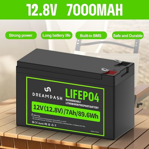 قطعتان من بطارية LiFePO4 ذات الدورة العميقة بقوة 12 فولت و7 أمبير في الساعة، حتى 5000+ دورة عميقة in Kuwait