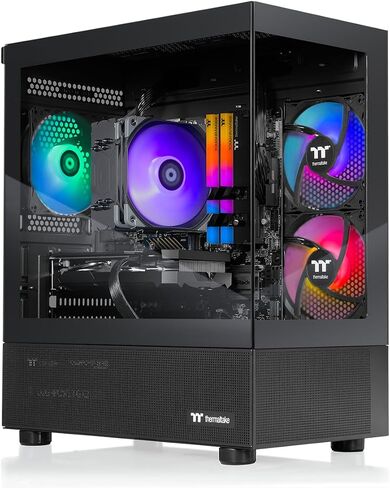 Thermaltake LCGS View 5776-170 Gaming Desktop (AMD Ryzen™ 7 5700, AMD Radeon™ RX 7600, 16GB DDR4 3200Mhz Memory, 1TB NVMe M.2, 650W PSU, WiFi, Windows 11) V17B-B550-R76-LCS in Kuwait