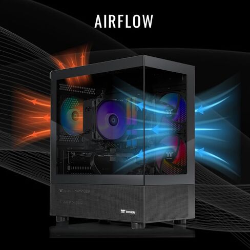 Thermaltake LCGS View 5776-170 Gaming Desktop (AMD Ryzen™ 7 5700, AMD Radeon™ RX 7600, 16GB DDR4 3200Mhz Memory, 1TB NVMe M.2, 650W PSU, WiFi, Windows 11) V17B-B550-R76-LCS in Kuwait