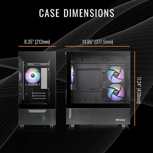 Thermaltake LCGS View 5776-170 Gaming Desktop (AMD Ryzen™ 7 5700, AMD Radeon™ RX 7600, 16GB DDR4 3200Mhz Memory, 1TB NVMe M.2, 650W PSU, WiFi, Windows 11) V17B-B550-R76-LCS in Kuwait
