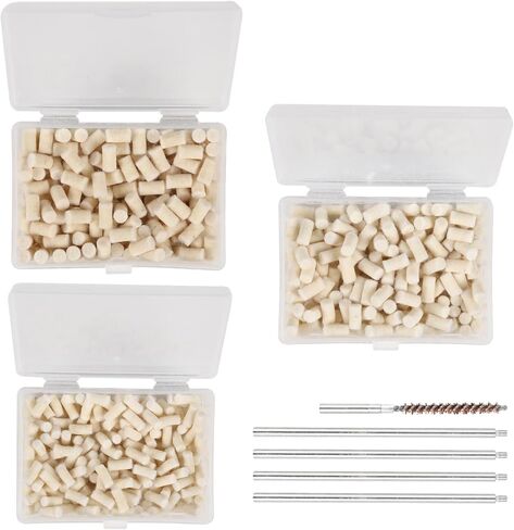 Airgun Cleaning Pellets with Exclusive Brass Brush Set，Cleaning Cotton Wool Felt for Maintenance .25 Caliber 200 Counts with Storage Box, Airgun Cleaning Wool in Saudi Arabia