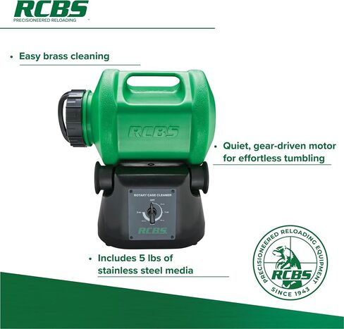 RCBS Rotary Case Cleaner 120V US/CAN, Rotary Tumbler for Efficient Brass Cleaning and Polishing in Saudi Arabia