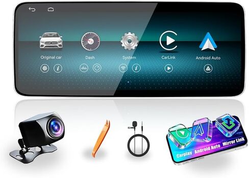 for Benz C-Class（W205） Sedan/GLC (X253) SUV 2019-2021 (NTG 5.5) 12.3" Linux CarPlay Android Auto Navigation Stereo GPS Radio Display IPS Touchscreen Headunit Tablet Media Player in Kuwait