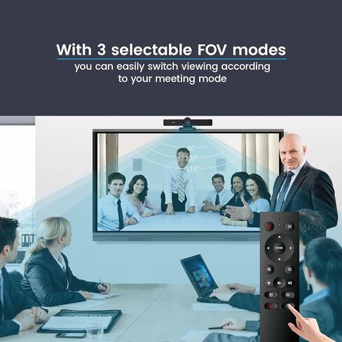 TONGVEO AI Auto-Tracking 4K Webcam with Microphones and Speaker, 5X Digital Zoom Webcam 4K Adjustable Field of View Remote Control Works with Microsoft Teams, Zoom, Google Meet, PC Mac Laptop in Saudi Arabia