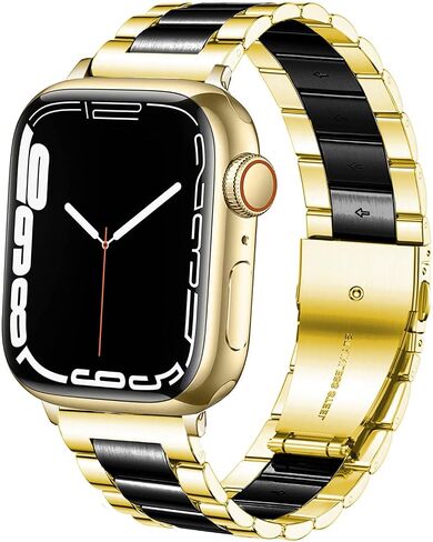 DEALELE Bands Compatible with Apple Watch 49mm 46mm 42mm 45mm 41mm 44mm 40mm 38mm, Solid Stainless Steel Metal Strap for iWatch Series 11/10 / 9/8 / 7/6 / 5/4 / 3 / SE/Ultra Women Men in Saudi Arabia