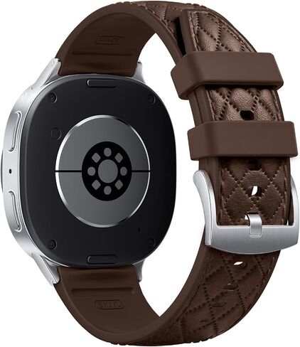 Checkered Leather Band for Samsung Galaxy Watch 9 8 40mm 44mm/8Classic 46mm in Saudi Arabia
