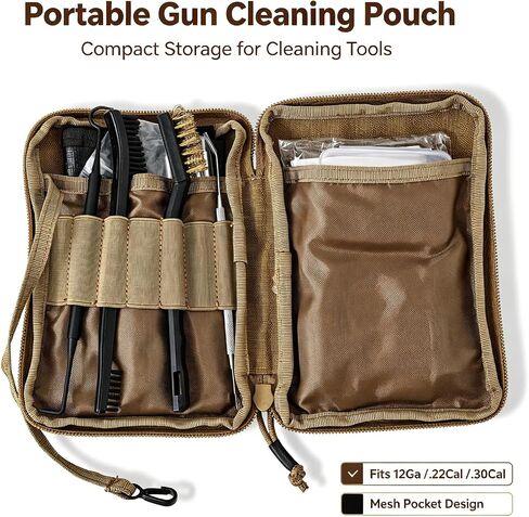 مجموعة تكتيكية محمولة للأسلحة النارية 12Ga .22Cal .30Cal حقيبة مقاومة للماء وبساط تنظيف in Kuwait