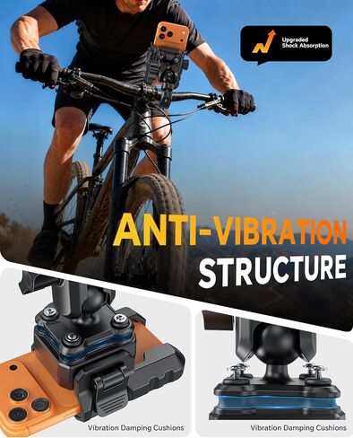 OMOTON Motorcycle Phone Mount Anti-Theft, Camera-Friendly Bike Phone Holder in Saudi Arabia