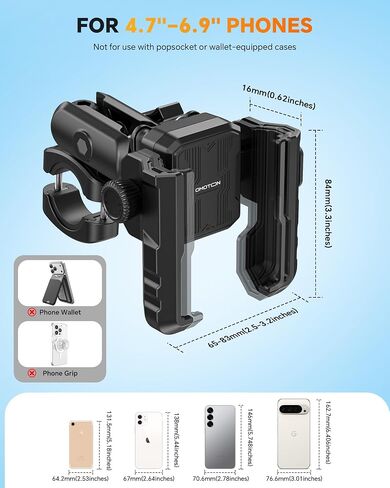 OMOTON Motorcycle Phone Mount Anti-Theft, Camera-Friendly Bike Phone Holder in Saudi Arabia