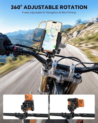 OMOTON Motorcycle Phone Mount Anti-Theft, Camera-Friendly Bike Phone Holder in Saudi Arabia