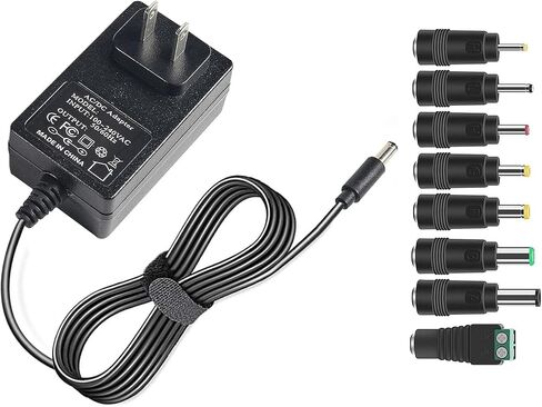 18V 1A Power Supply Adapter for 18volt 0.5A 0.8A 1A, 500mA 800mA 1000mA Equipment with 8 Tips ac dc Adapter DC Plug 5.5x2.1mm & 2.5mm in Saudi Arabia