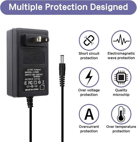 18V 1A Power Supply Adapter for 18volt 0.5A 0.8A 1A, 500mA 800mA 1000mA Equipment with 8 Tips ac dc Adapter DC Plug 5.5x2.1mm & 2.5mm in Saudi Arabia