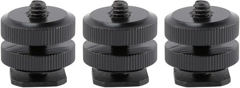 3 Pcs Hot Shoe Adapter with 1/4 Inch Screw Mount Aluminum Alloy in Kuwait