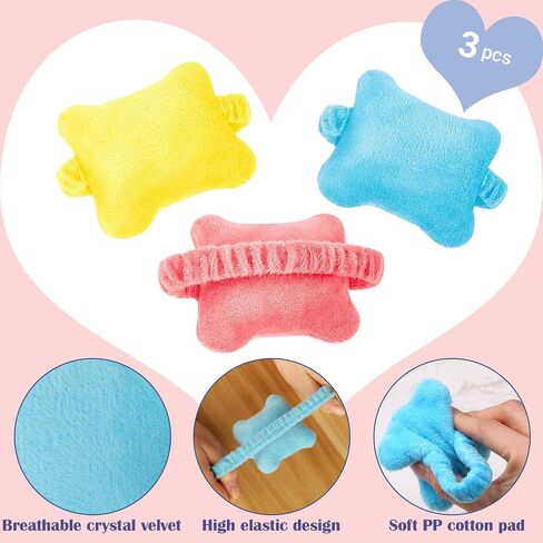 3-Pack Wearable Mouse Wrist Rests, Pink Blue Yellow in Saudi Arabia