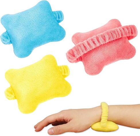 3-Pack Wearable Mouse Wrist Rests, Pink Blue Yellow in Saudi Arabia