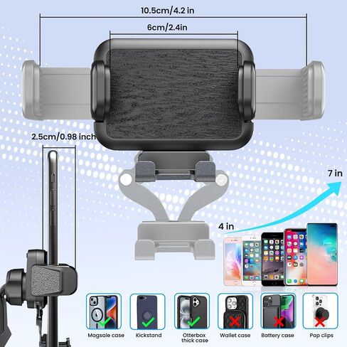 Phone Mount for 2018-2023 Wrangler JL (NOT 4xe)&2020-2023 Gladiator Magnetic&Clamp Dual Phone Arms in Saudi Arabia
