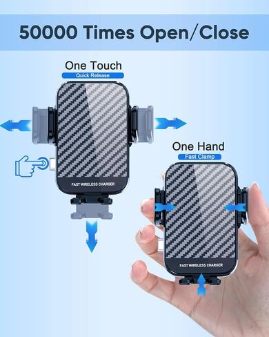 Wireless Car Charger, 15W Fast Charging Phone Holder Mount Windshield Dashboard Car Accessories Phone Mount for iPhone 14 13 12 Mini Pro Max 11 XR XS X, Samsung Galaxy S23 Ultra S22 S21+ S10+ Note 20 in Saudi Arabia