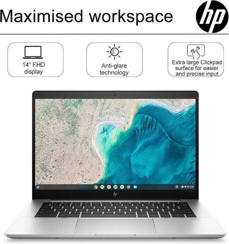 HP Elite C640 G3 Chromebook Plus (14" FHD, Intel i5-1245U vPro, 8GB RAM, 256GB SSD) Enterprise Laptop for Business, College, Backlit, Fingerprint, 2x Thunderbolt 4, Chrome OS (Renewed) in Saudi Arabia