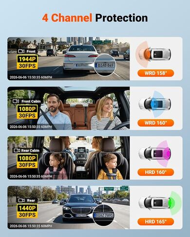 Vantrue N5S 4 Channel 360 Degree 2.7K Dash Cam in Saudi Arabia