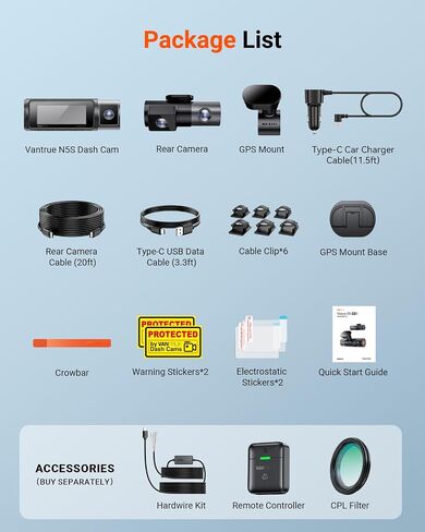 Vantrue N5S 4 Channel 360 Degree 2.7K Dash Cam in Saudi Arabia