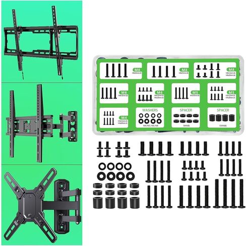 Duty HDTV Mounting Hardware Screw Set with Box Washers Spacers Screws Replacement Screws HDTV Stand Feet Mounting in Saudi Arabia