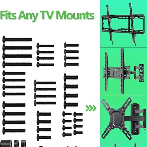Duty HDTV Mounting Hardware Screw Set with Box Washers Spacers Screws Replacement Screws HDTV Stand Feet Mounting in Saudi Arabia