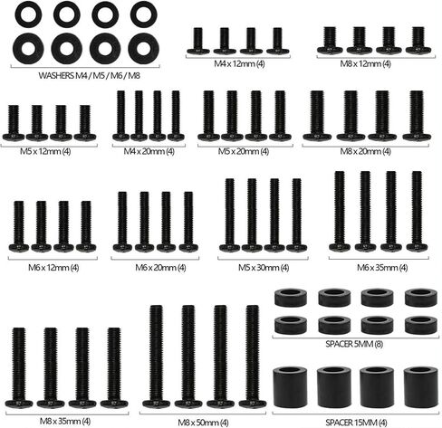 Duty HDTV Mounting Hardware Screw Set with Box Washers Spacers Screws Replacement Screws HDTV Stand Feet Mounting in Saudi Arabia