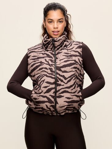 Old Navy Core Puffer Vest - Black Zebra in Kuwait