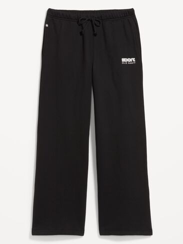 بنطال رياضي واسع الأرجل من الصوف ذو الخصر العالي من Old Navy - بلاك جاك in Kuwait