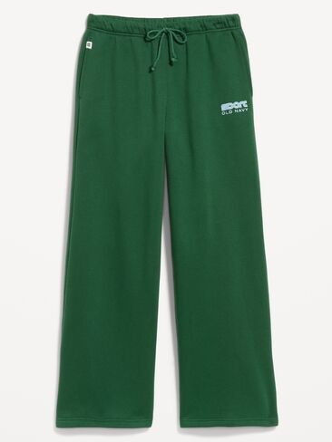بنطال رياضي واسع الأرجل من الصوف عالي الخصر من Old Navy - حقل أخضر in Kuwait