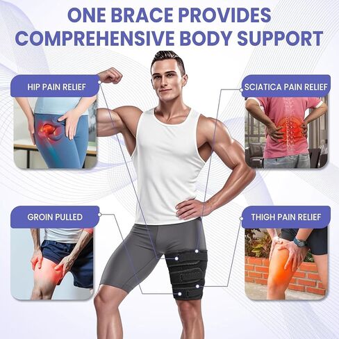 Thigh Compression Sleeve with 3 Adjustable Straps in Saudi Arabia
