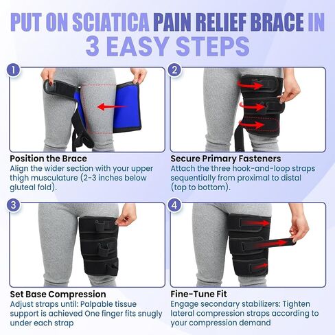 Thigh Compression Sleeve with 3 Adjustable Straps in Saudi Arabia