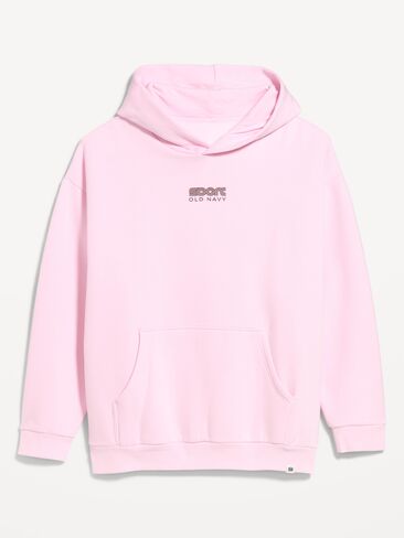 سويت شيرت بقلنسوة من الصوف ذو حجم كبير من Old Navy Baseline - Palest Blossom in Kuwait