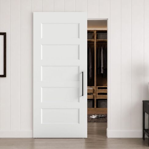36"x84" 5-Panel Concealed Sliding Barn Door with Soft Close in Kuwait