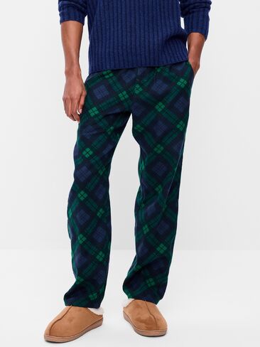 Old Navy Flannel Pajama Pants for Men - Navy Plaid (Match the Fam!) in Kuwait