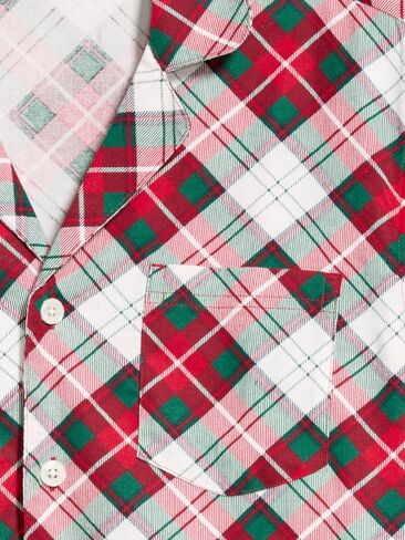 Old Navy Flannel Pajama Set for Men - White Plaid (Match the Fam!) in Kuwait