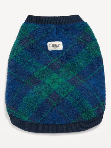 Old Navy Cozy Sweater for Pets - Navy Plaid (Match the Fam!) in Kuwait