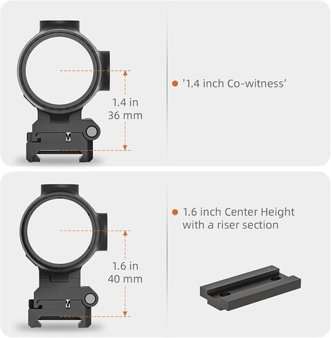 Vector Optics 1x31x26 Enclosed Multi-Reticle Red Dot Sight with Paragon 3X Flip to Side Mini Magnifier Combo, 1.6 inch Co-Witness Heights with a Riser Section, Motion Awake, SCMF-33+SCRD-M67 in Saudi Arabia