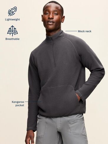 بلوفر أداء بسحاب ربع من Old Navy - أحمر داكن in Kuwait