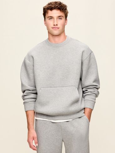 Old Navy Bounce Fleece Oversized Sweatshirt - Heather Grey in Saudi Arabia
